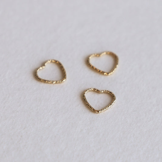 Sparkle Heart Connector - Set of 3