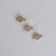 Clear CZ Connector 4mm - Set of 3