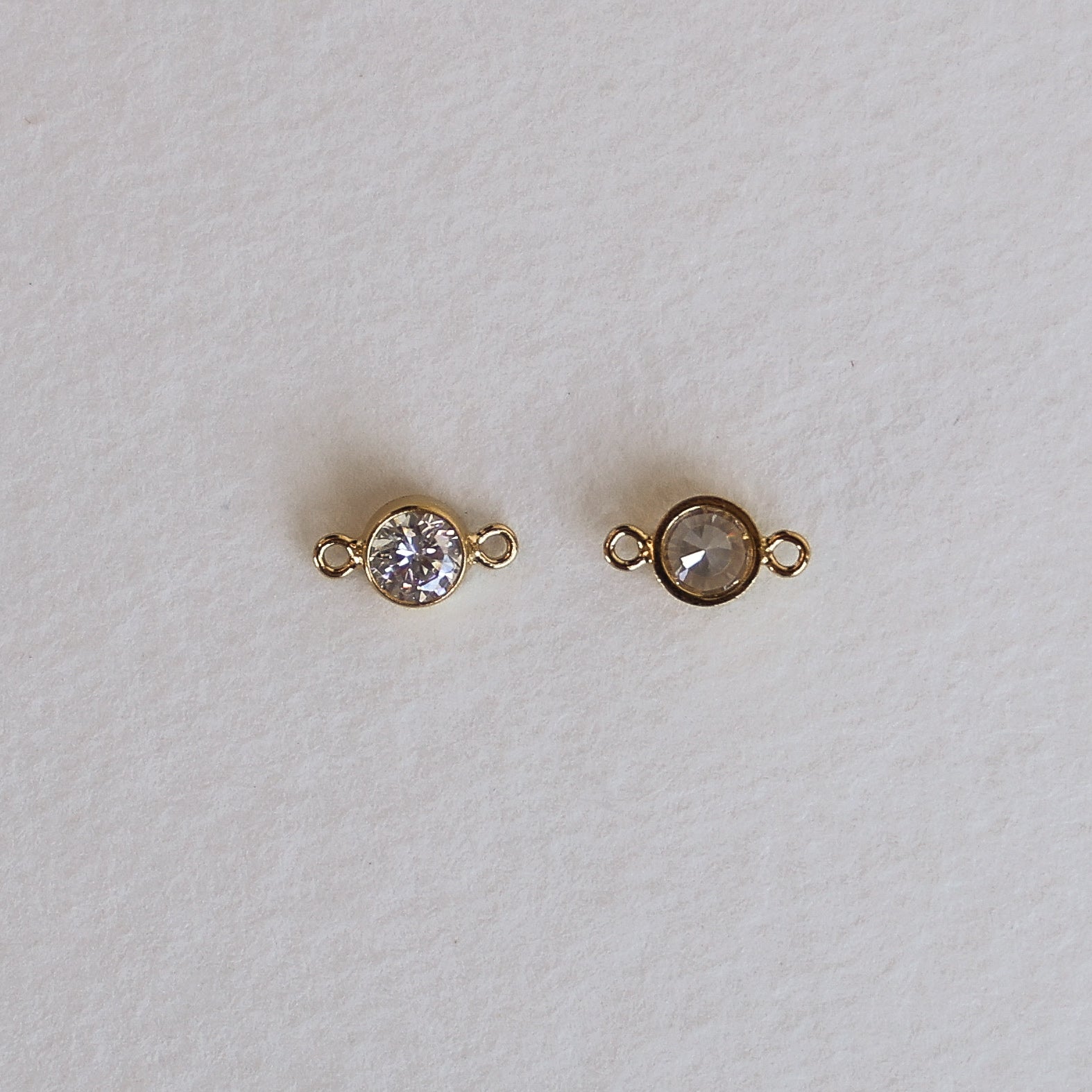 Clear CZ Connector 4mm - Set of 3