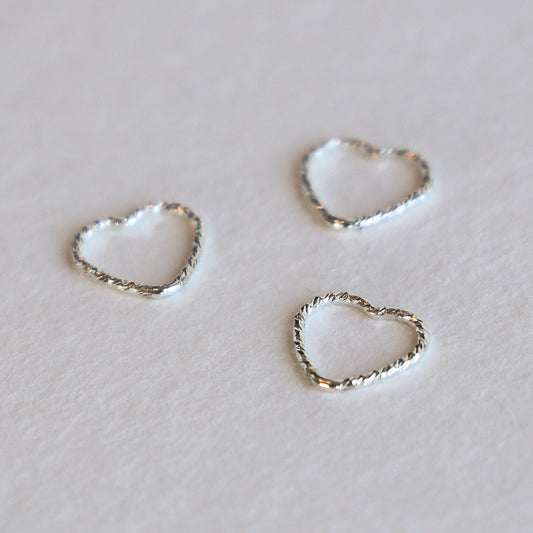Sparkle Heart Connector - Set of 3