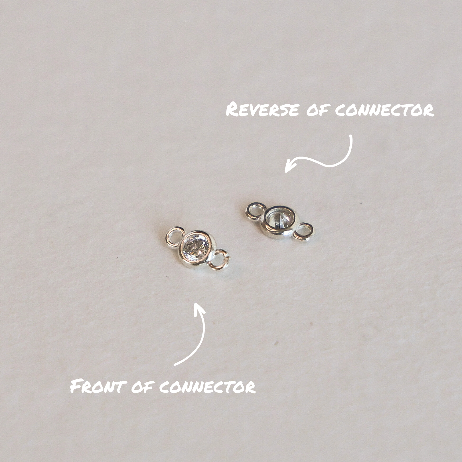Clear CZ Connector 3mm - Set of 3