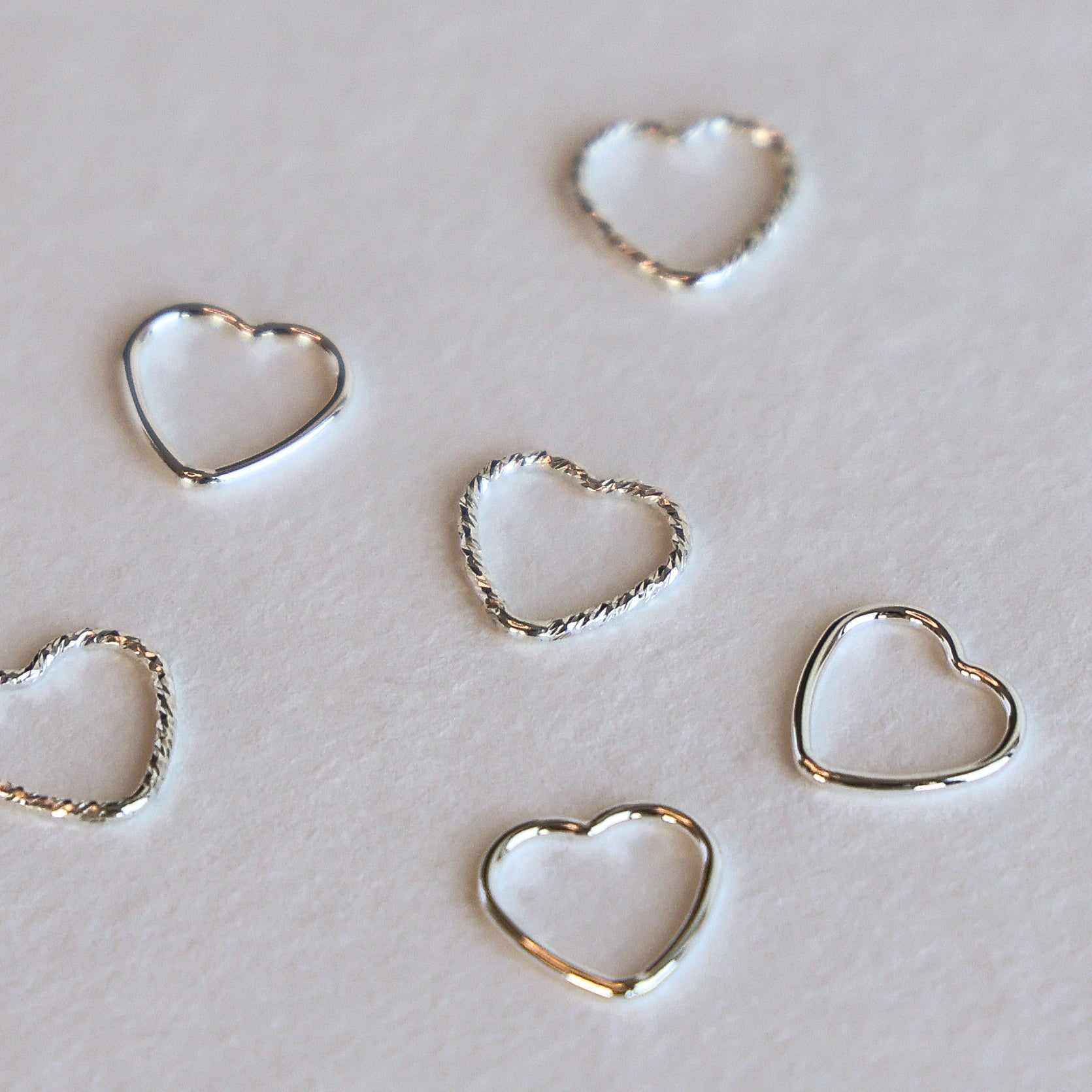 Sparkle Heart Connector - Set of 3