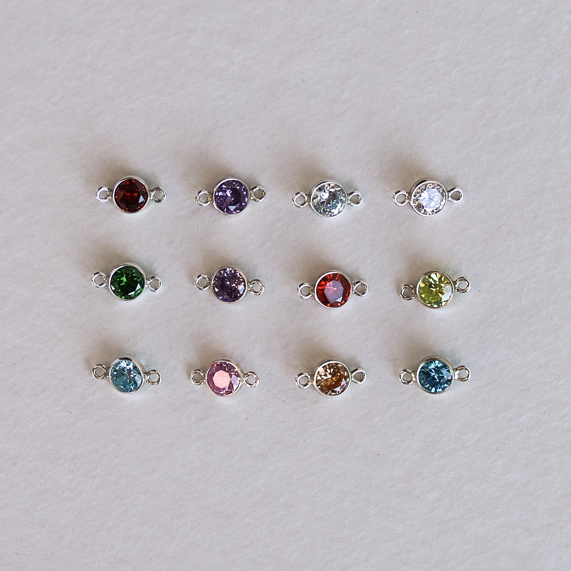 Birthstone Connector - Set of 12