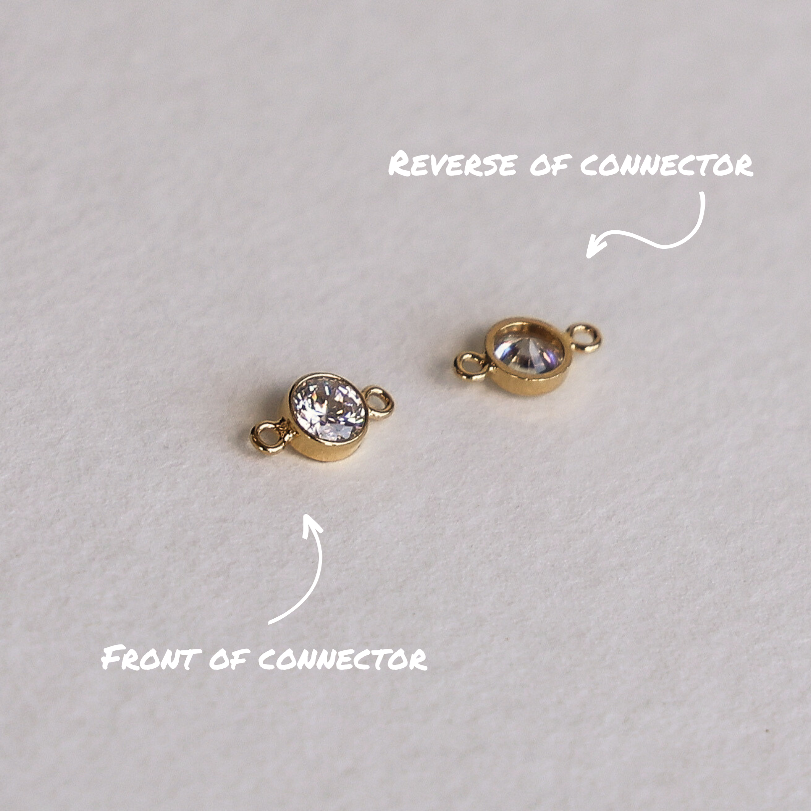 Clear CZ Connector 4mm - Set of 3